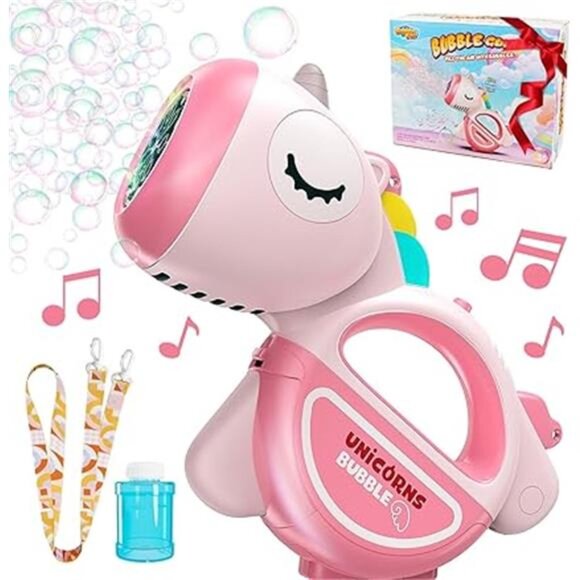 Bubble Machine Gun with Lights Music, Portable 360°Leak Proof Automatic Bubble - Picture 7 of 7